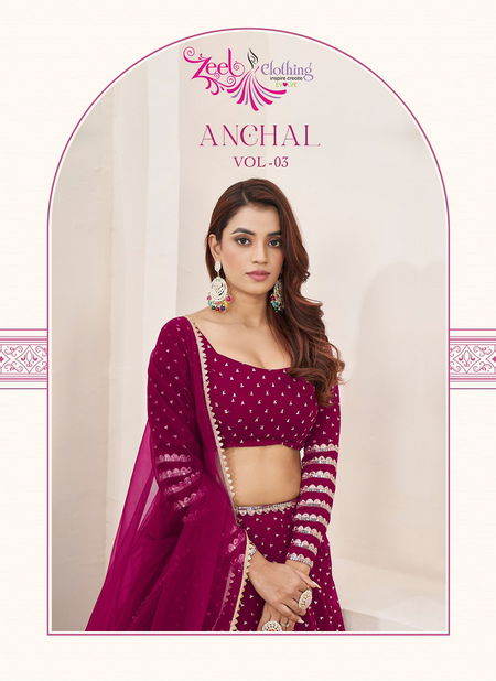 Anchal Vol 3 By Zeel Clothing Wedding Georgette Lehenga Choli Suppliers In India Catalog